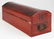 ca. 1920 Chinese red lacquered leather dome top opium - 3