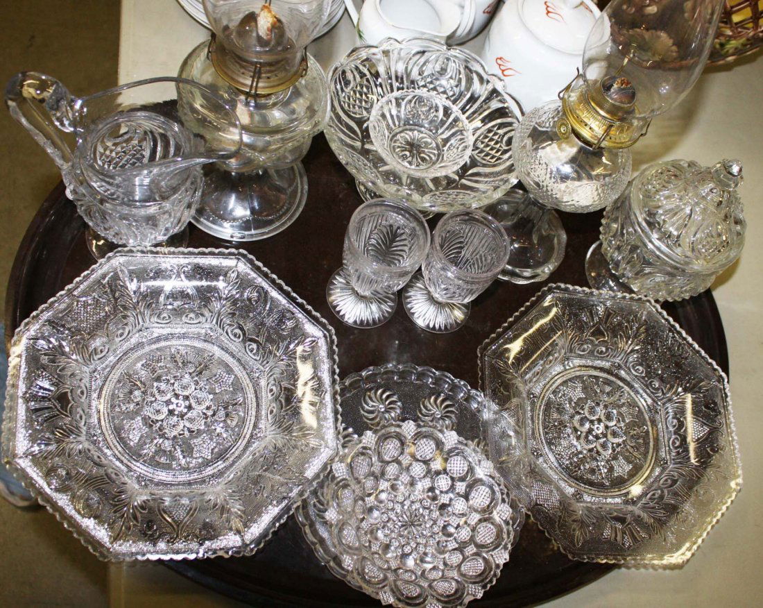 lot of 10 pcs of Early American Pattern Glass incl. New (1 of 4)