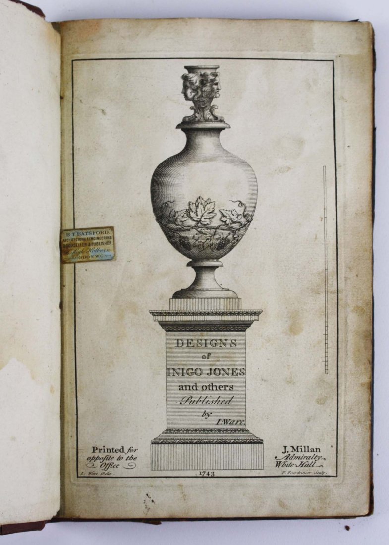 1743 Isaac Ware- Designs of Inigo Jones, London, book: 1743 Isaac Ware- Designs of Inigo Jones, London, book of engravings of architectural designs