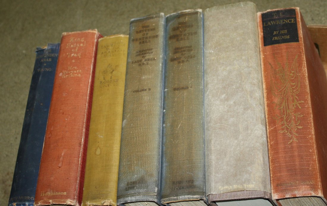 Group of books related to Middle Eastern studies: and T.E. Lawrence 'Lawrence of Arabia' incl. The Independent Arab 1933, King Faisal of Iraq 1933, Lawrence and The Arabian Adventure 1928, 2 vols. The Life of Gertrude Bell 1927, T. E Lawrence The Sev