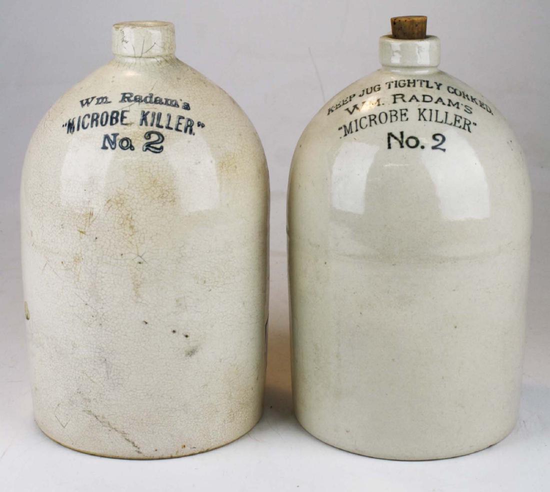 2 Wm Radam's Microbe Killer No. 2 stoneware jugs (1 of 7)