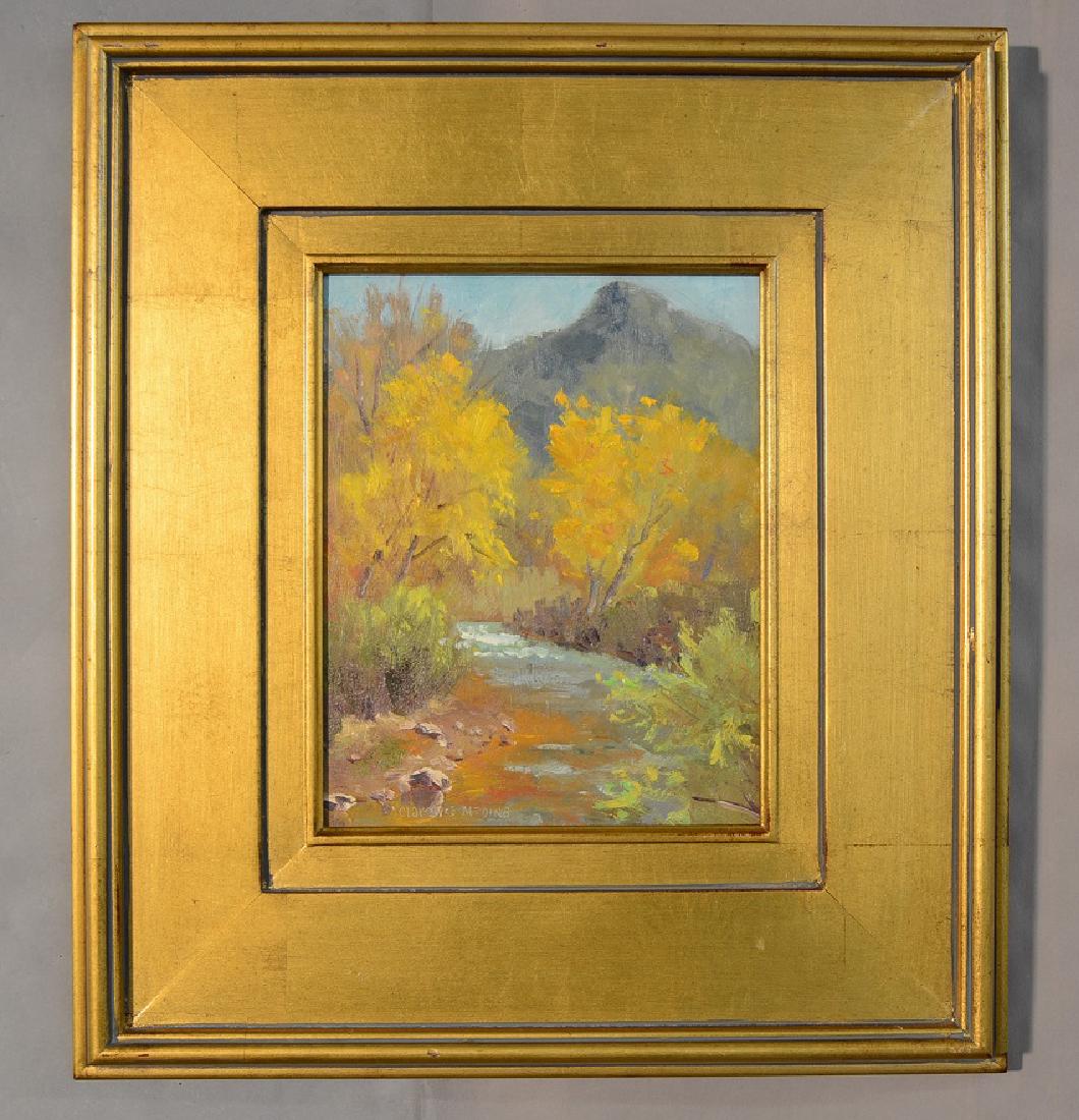 Clarence Medina Landscape: Clarence Medina Landscape oil on board, signed lower left 2000, 8” x 10”