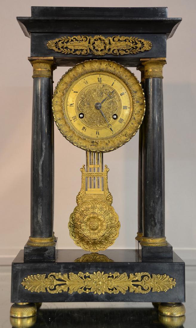 French Empire Style Marble Portico Clock (1 of 4)