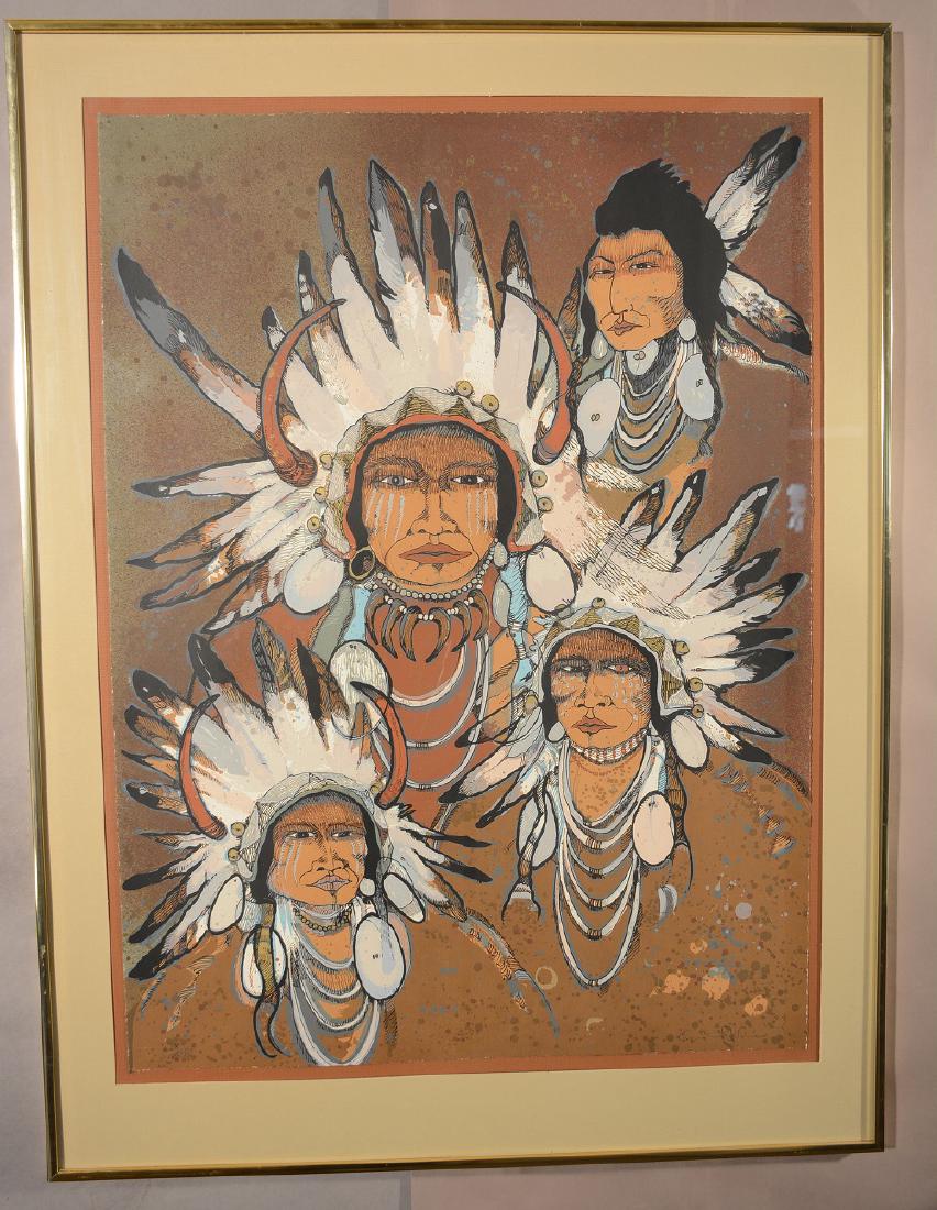 Kevin Red Star Hand Painted Lithograph (1 of 3)