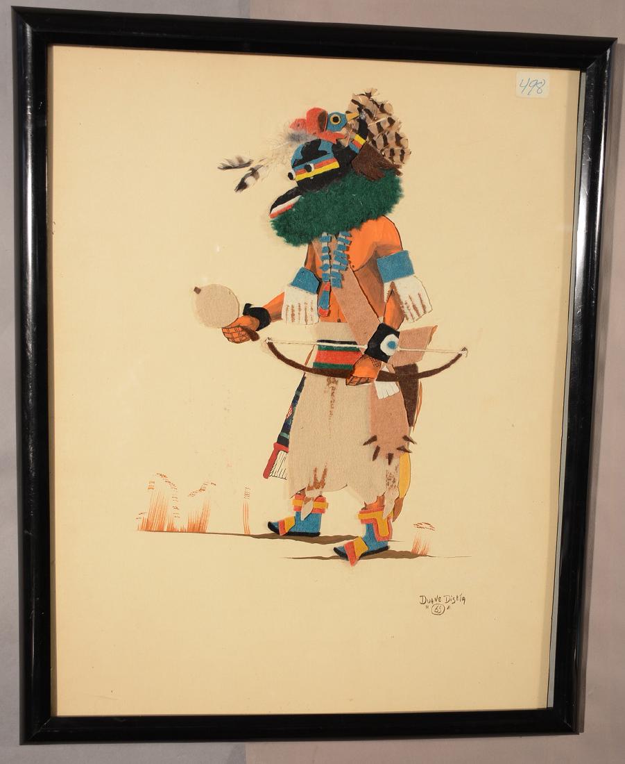 Duane Dishta American Zuni Pueblo Painting (1 of 3)