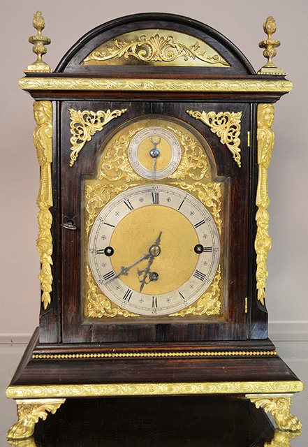 English Triple Fusee Bracket Clock (1 of 4)