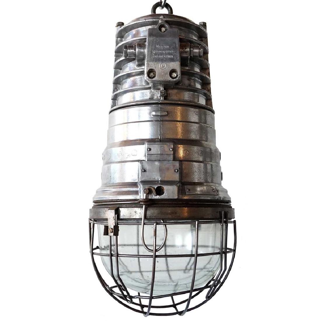 Vintage German EOW Industrial Caged Pendant Light (1 of 5)