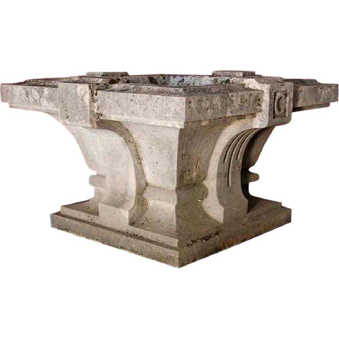 French Hand Carved Limestone Jardiniere (1 of 2)