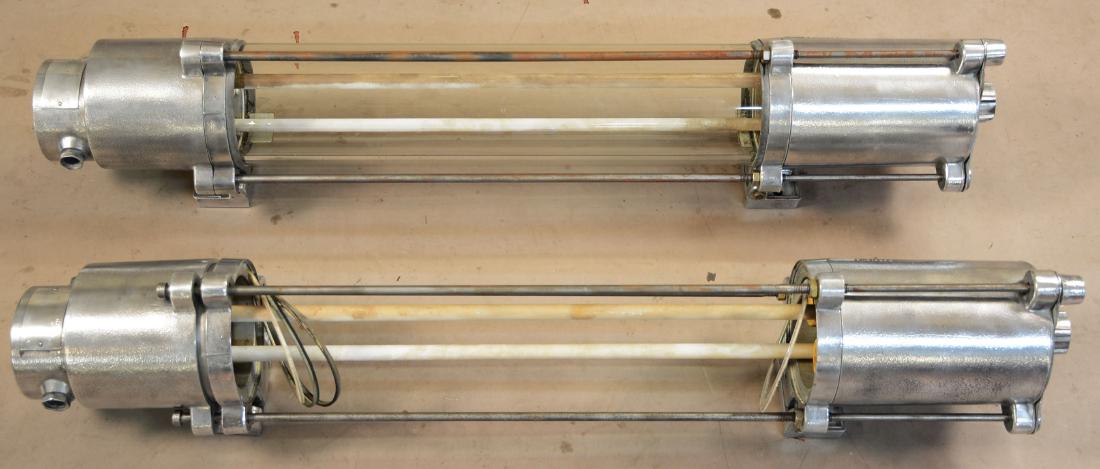 Two Small Vintage German Industrial Ship Lights (1 of 5)