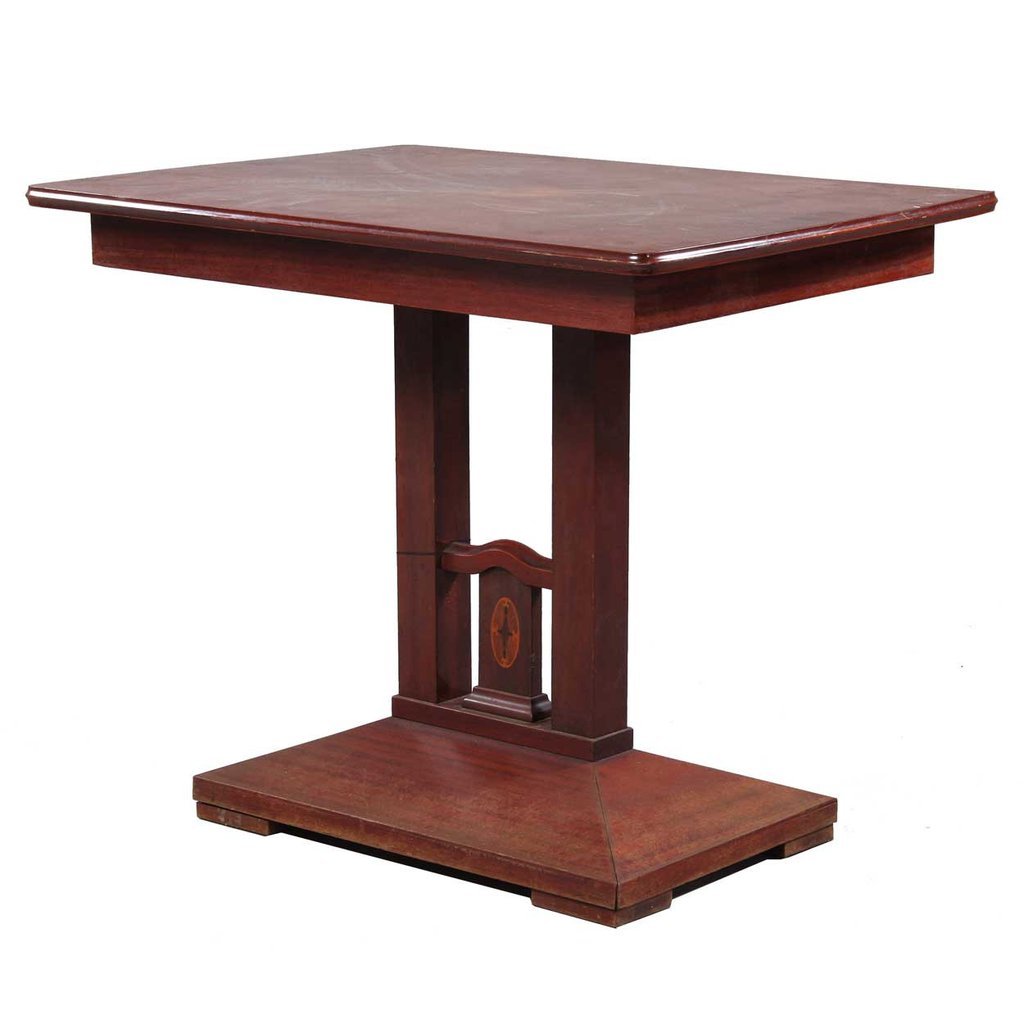 European Art Nouveau Mahogany Center Table (1 of 8)