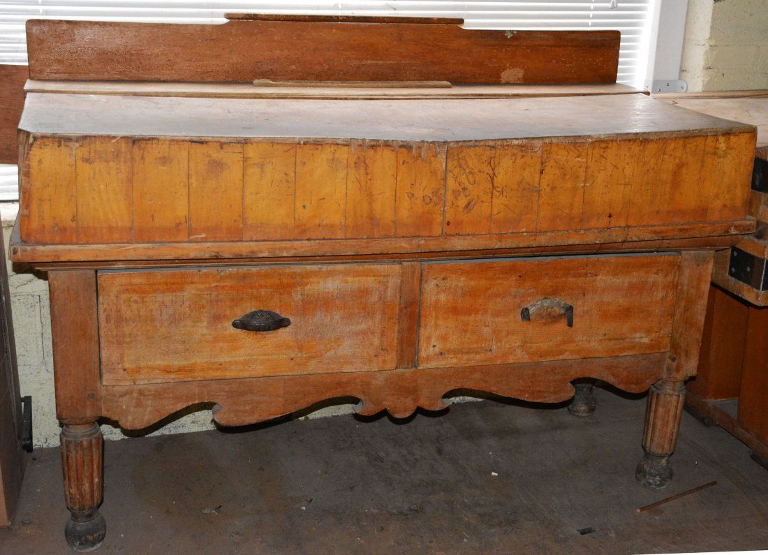 French Louis Style Provincial Butcher Block with galle (1 of 1)