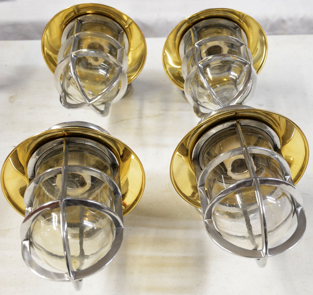 Four Vintage Style Industrial Ship Lights (1 of 6)