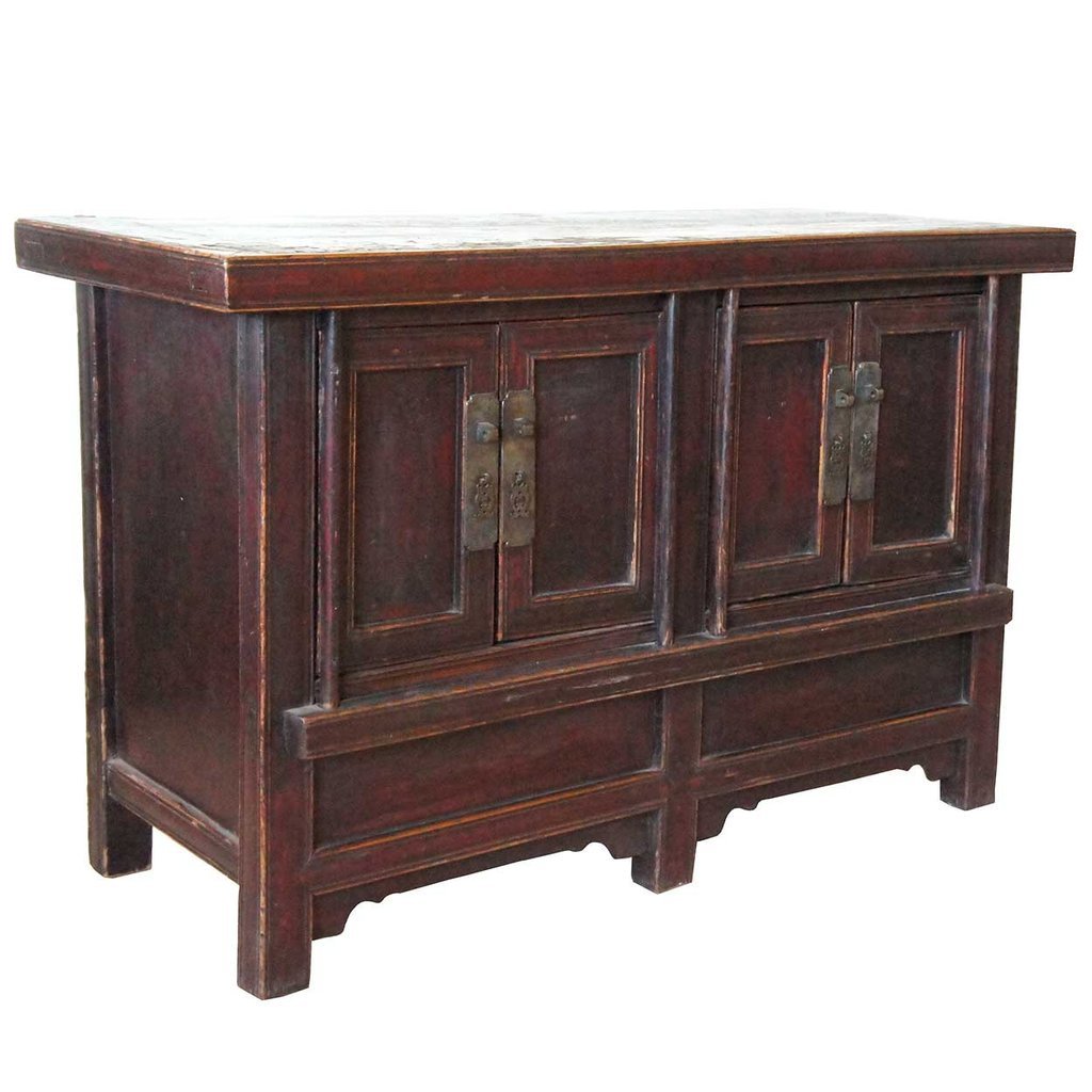 Chinese Lacquered Elm Sideboard Cabinet (1 of 9)