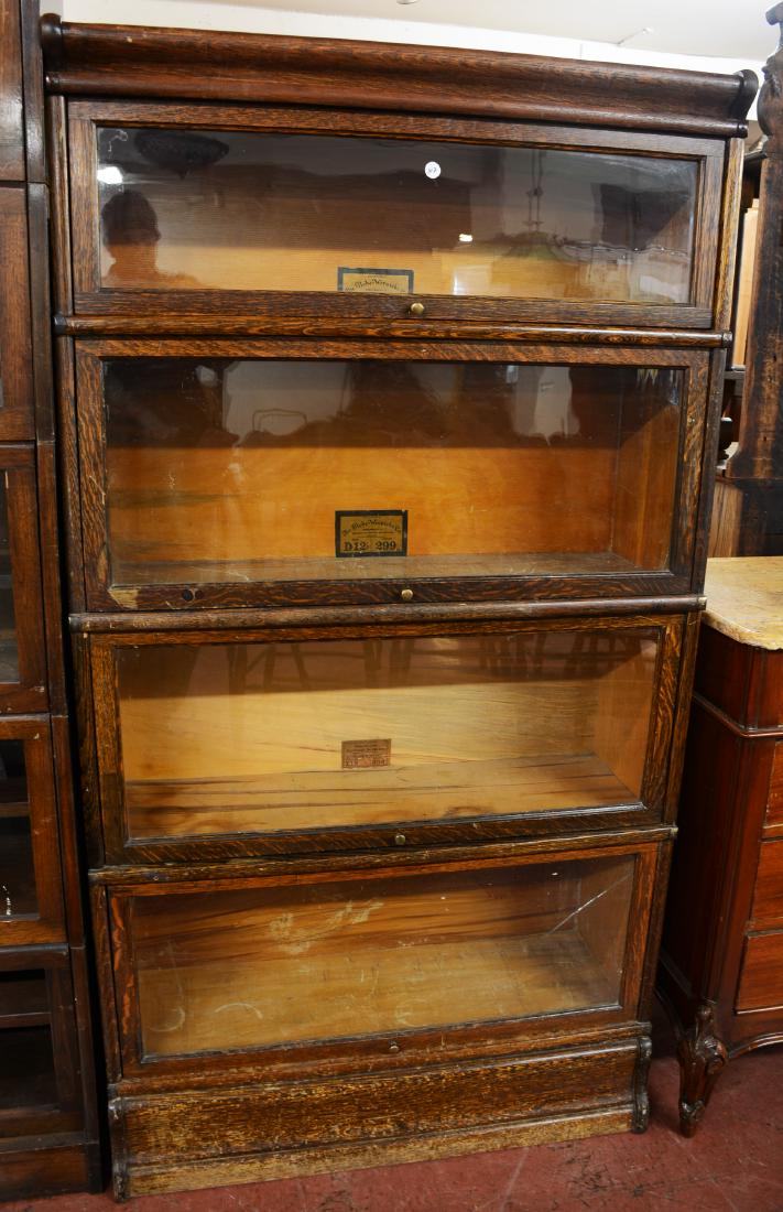 4 Section Stacking Oak Bookcase (1 of 1)