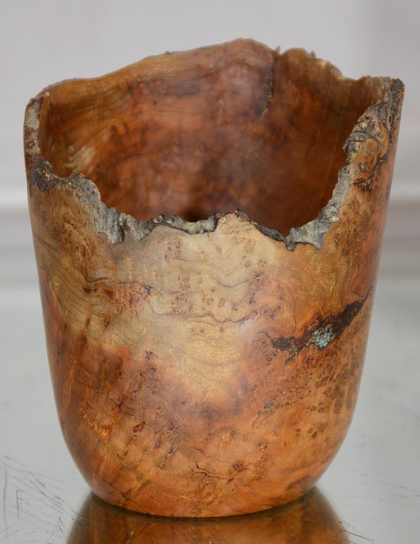 Doug Smith Cherry Burlwood Bowl: Dimensions: 4" x 3" Ca. 2005