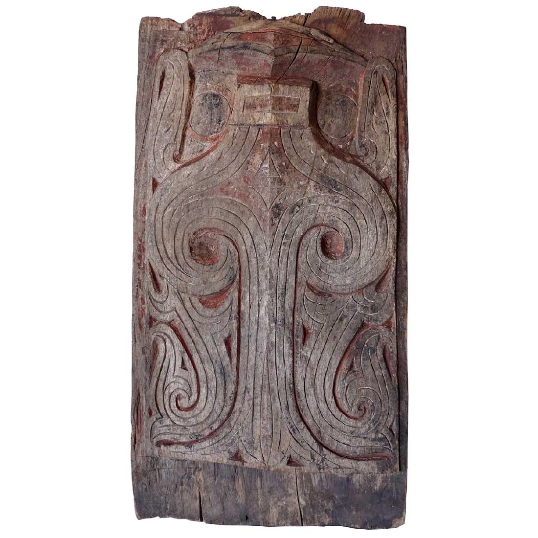 Indonesian Carved Teak Panel (1 of 3)