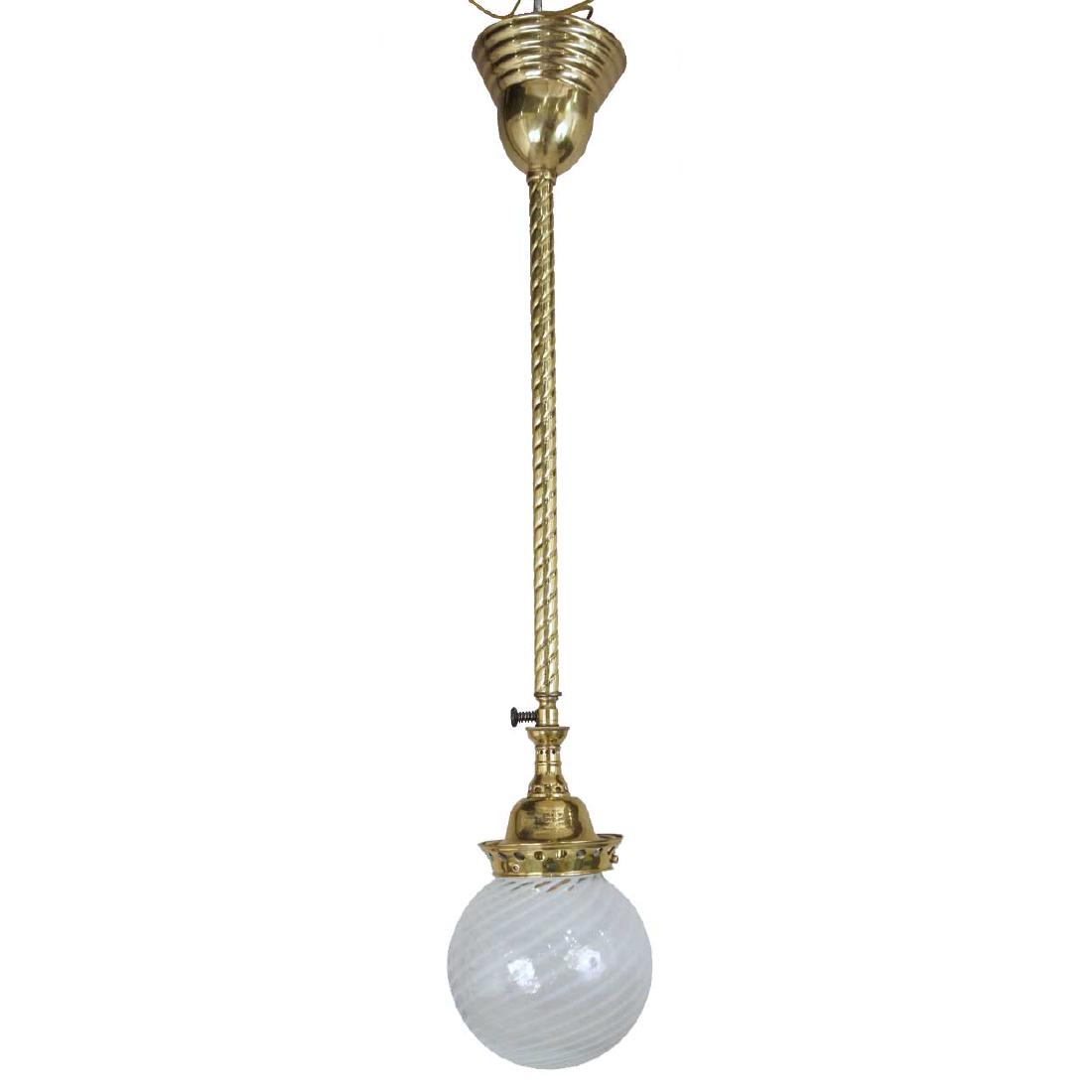 American Welsbach Vaseline Glass Hall Light (1 of 4)