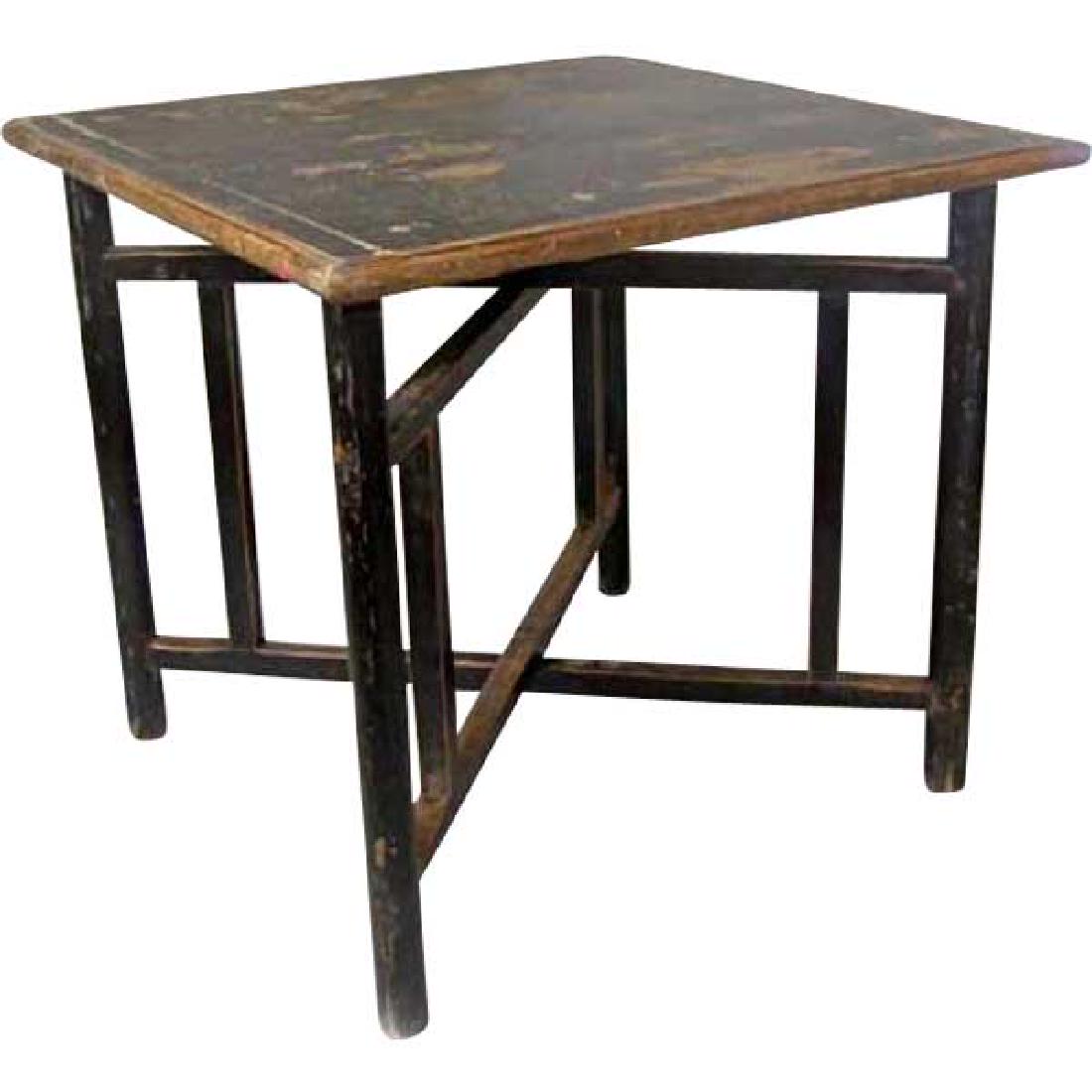 Chinese Shan Dong Province Elm Folding Square Table (1 of 2)
