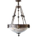 Argentine Alabaster Bowl Hanging Pendant Light