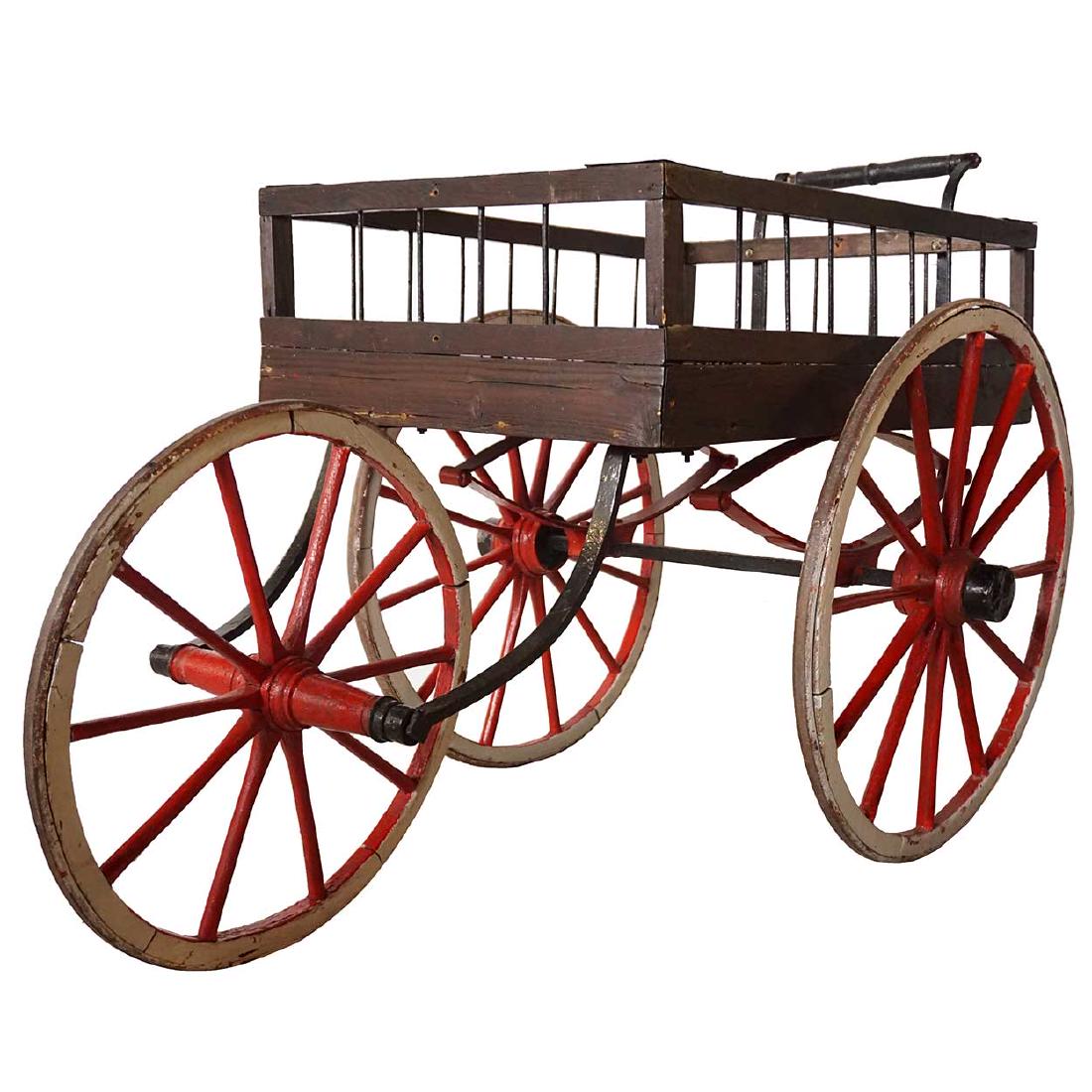 American Painted Pine Vendor's Push Cart (1 of 8)