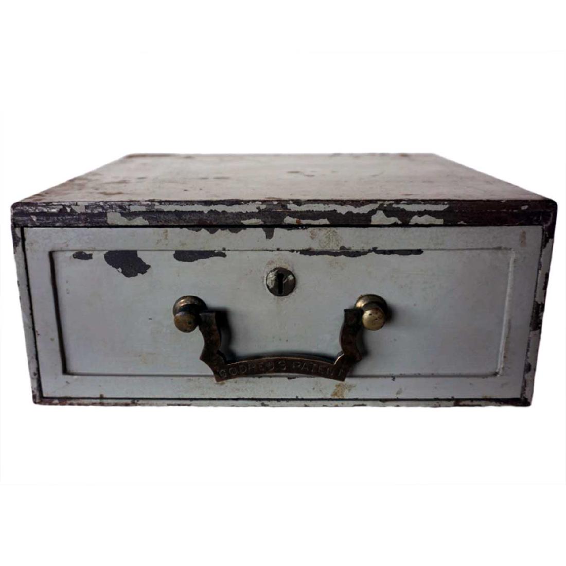 Anglo Indian Painted Metal Lock Drawer Box (1 of 4)