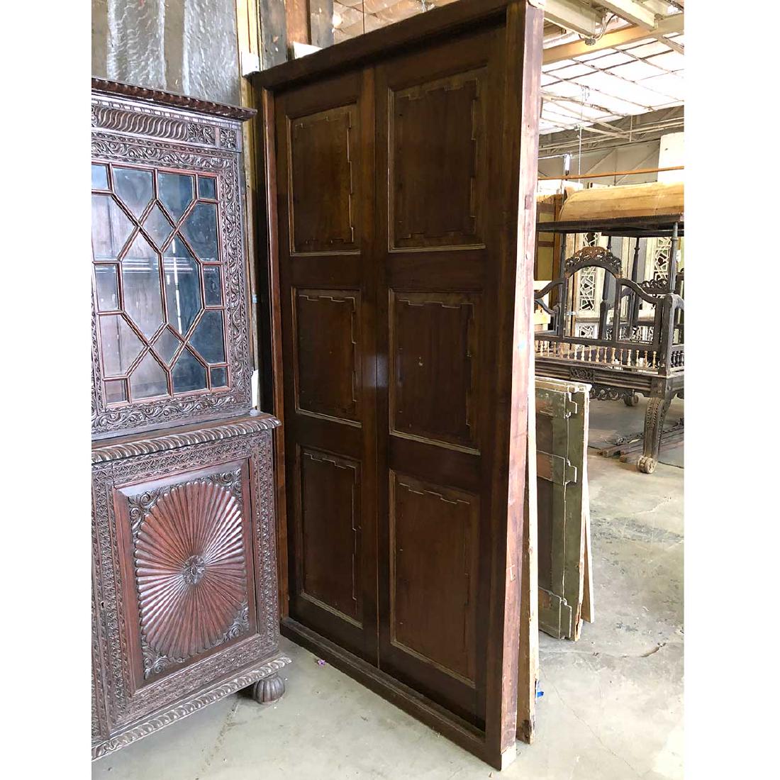 Large Anglo Indian Teak Double Door with Frame (1 of 3)