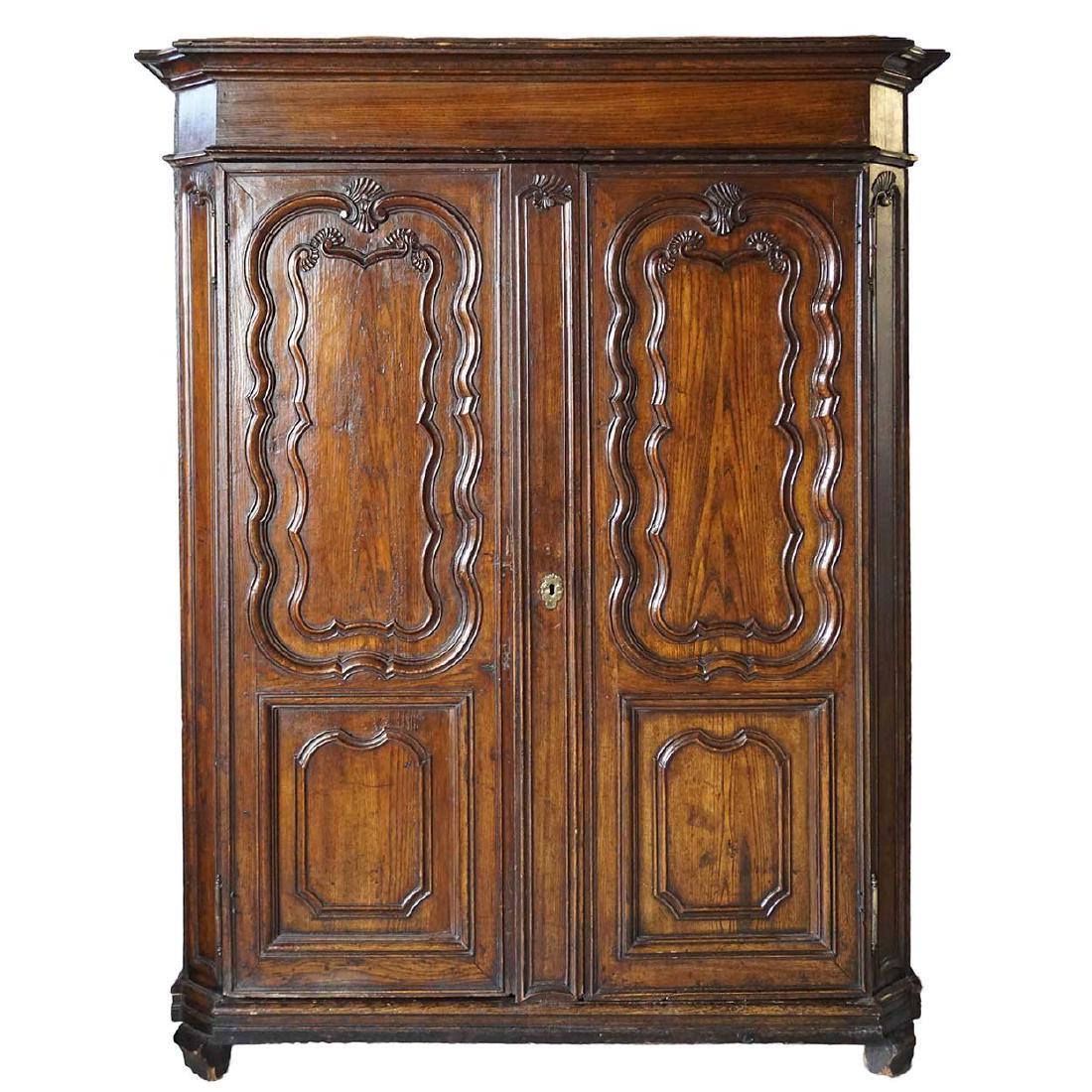 French Louis XV Oak Armoire (1 of 14)