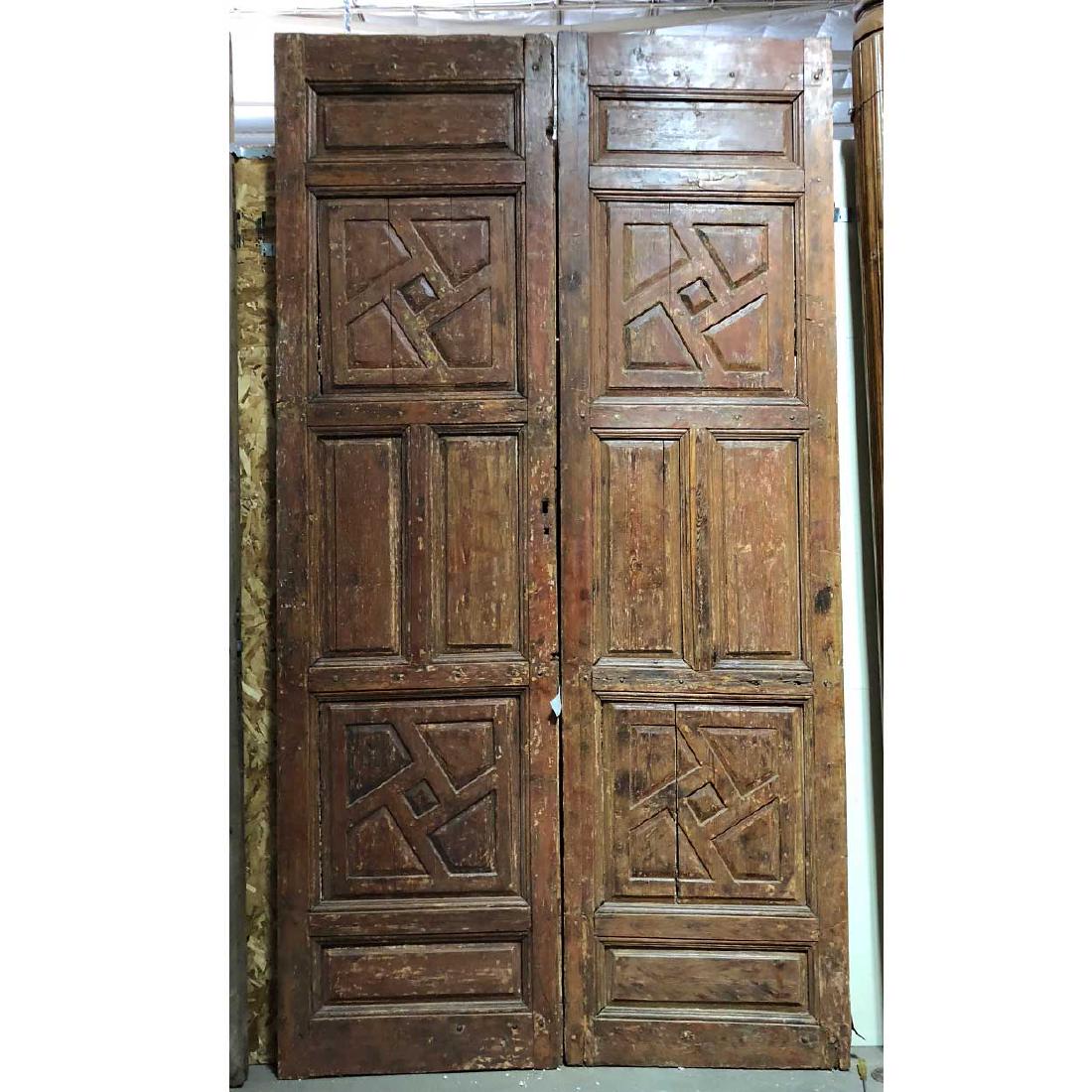 Large French Colonial Pine Double Door (1 of 3)