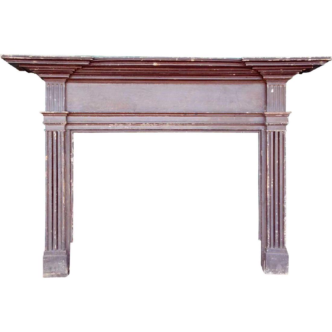 American Hancock House Federal Painted Pine Fireplace (1 of 6)