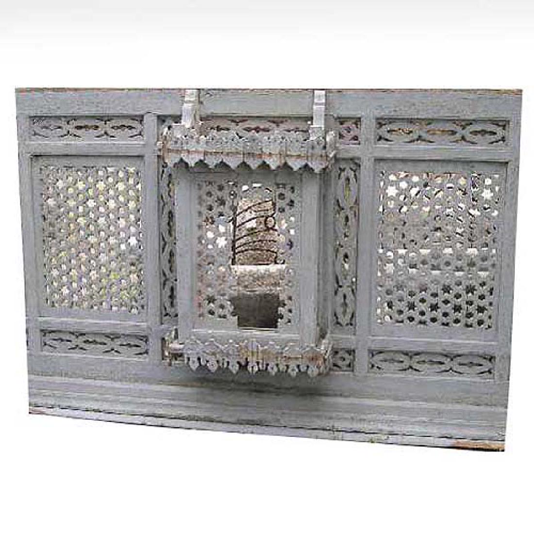 Moorish Painted Pine Fretwork Screen and Window (1 of 5)