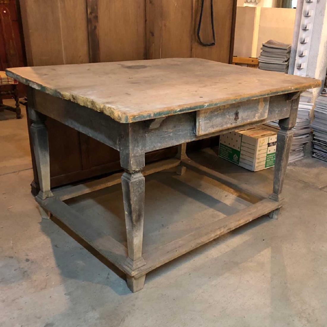 Continental Rustic Pine Work Table (1 of 2)