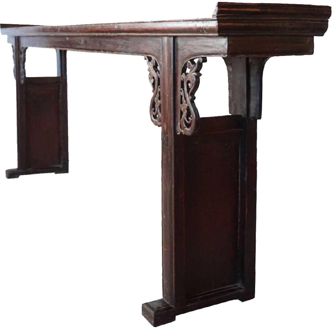 Large Chinese Walnut Console Altar Table (1 of 6)