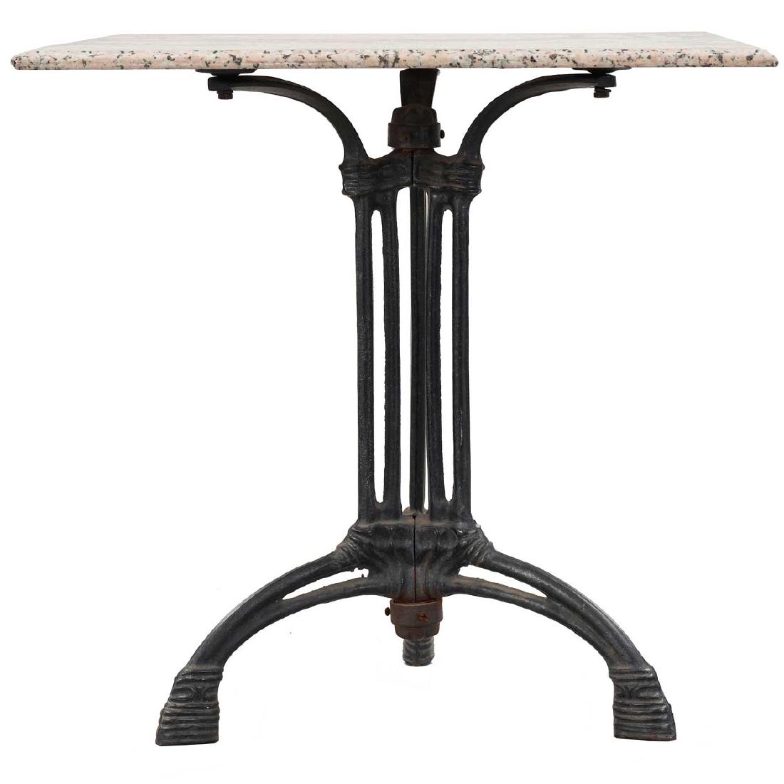 Swedish Jugendstil Marble and Iron Cafe Table (1 of 4)