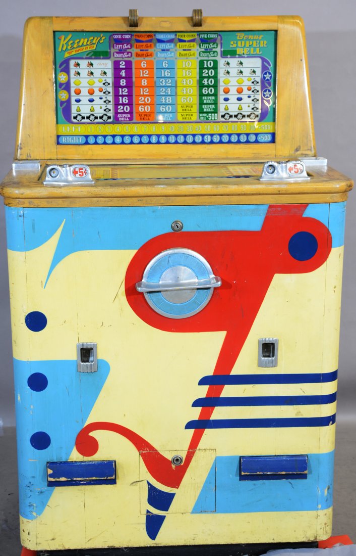 Keeney  Bonus Super Bell 5¢ Console Slot Machine (1 of 3)