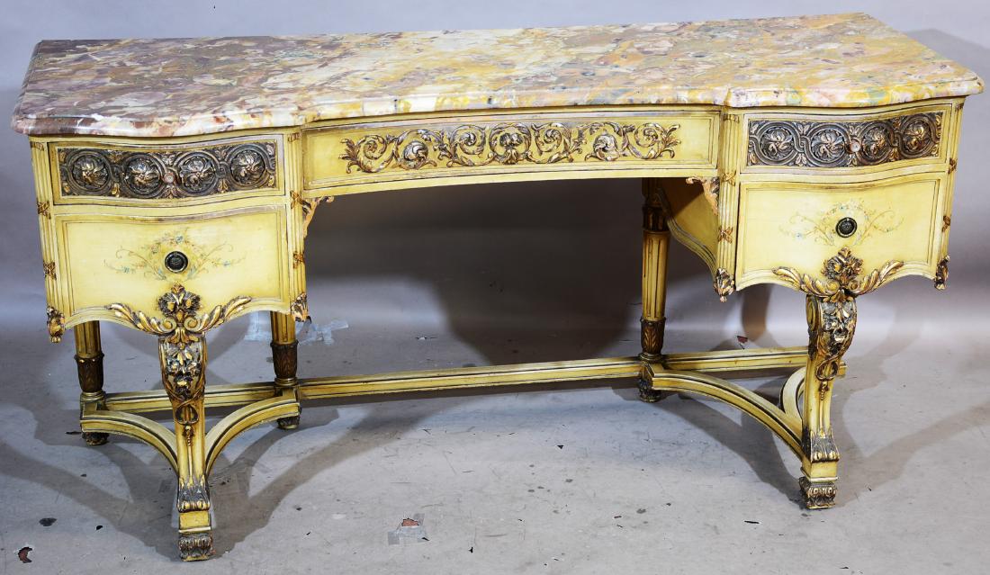 French Louis XV Style Marble Top Ladies Vanity (1 of 3)