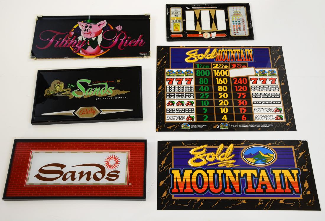 Six Slot Machine Glass Backs (1 of 4)