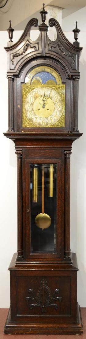 English Oak Grandfather Clock (1 of 4)