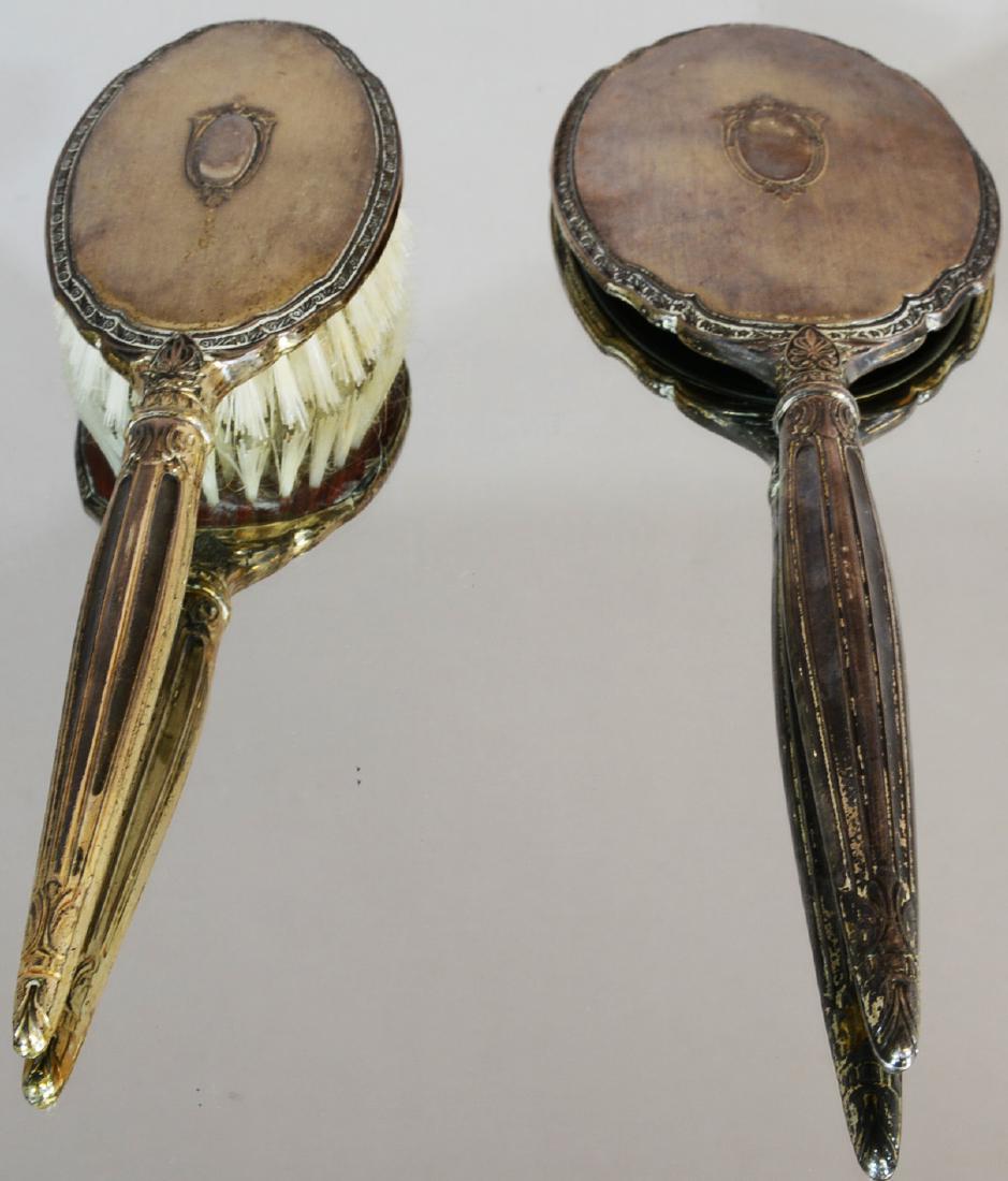 Sterling Silver Brush and Mirror: Weight: approx. 377 grams Date: Ca. 1920