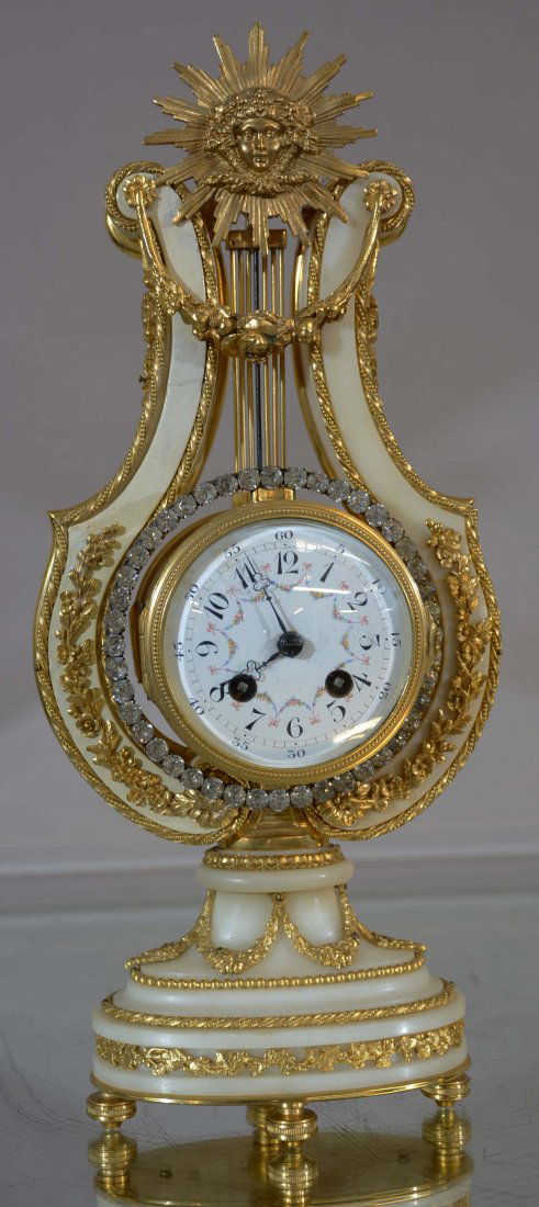 French Louis XVI Jeweled Lyme Clock (1 of 5)