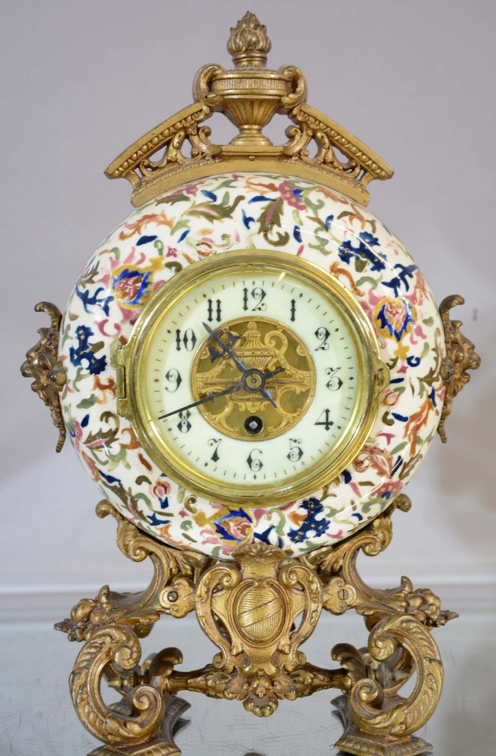 German Porcelain Mantel Clock (1 of 6)