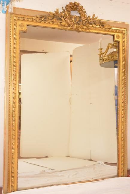 French Louis XVI Giltwood Hall Mirror (1 of 2)