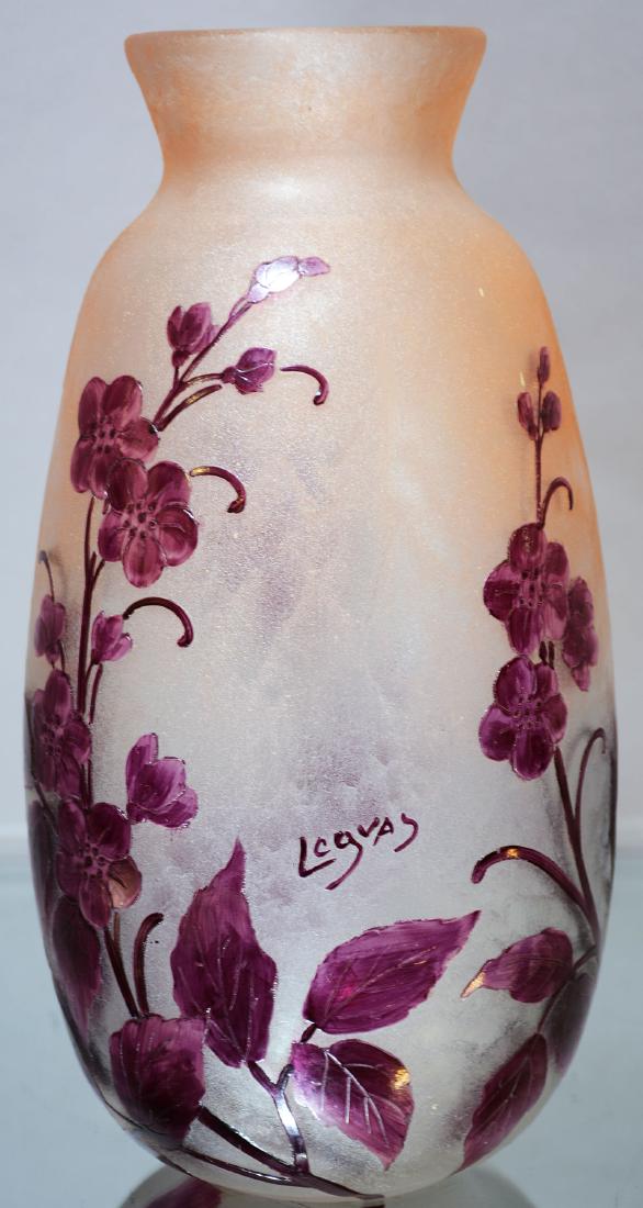 French Art Nouveau Legras Cameo Glass Vase (1 of 2)