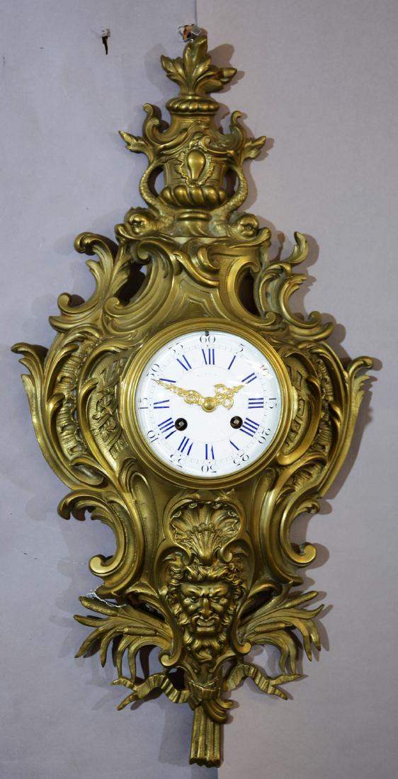 French Louis XVI Bronze Cartel Clock (1 of 4)
