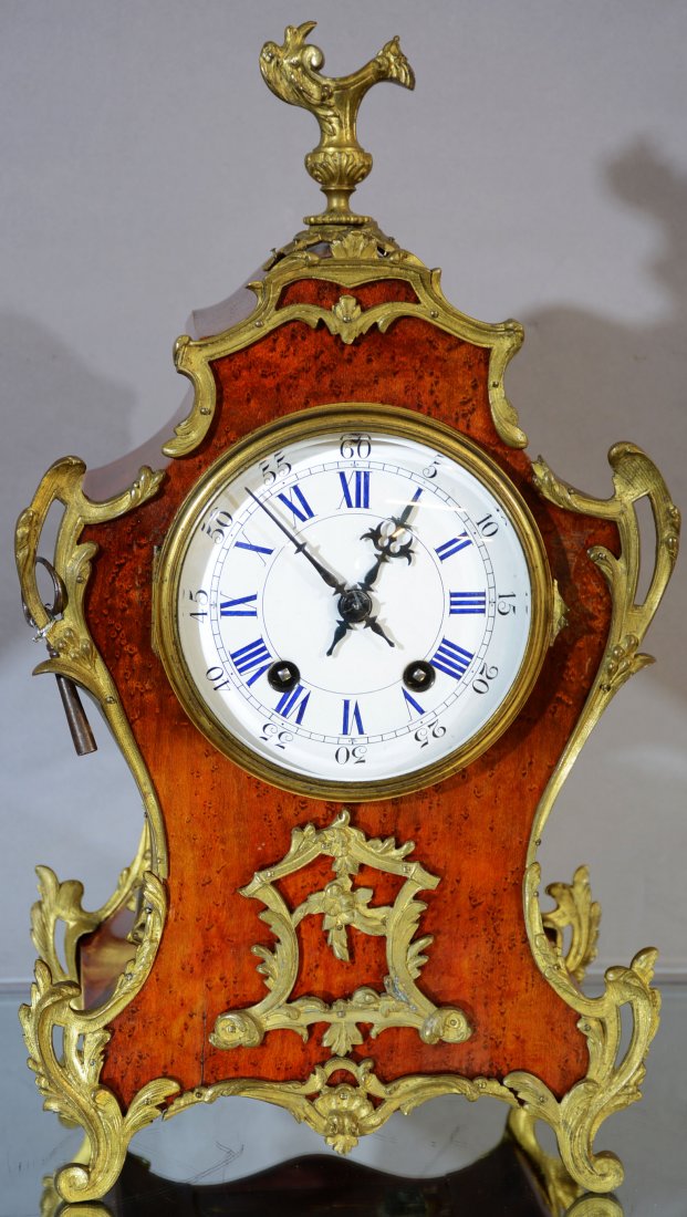Lenzkirch Burled Walnut & Kingswood Bracket Clock (1 of 6)