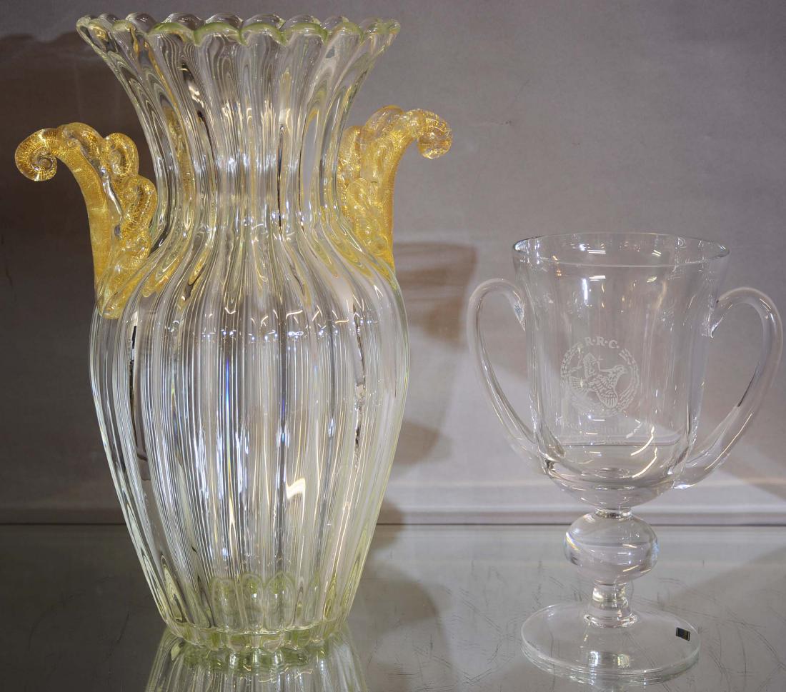 Maurona Art Glass Vase & Crystal Trophy (1 of 1)