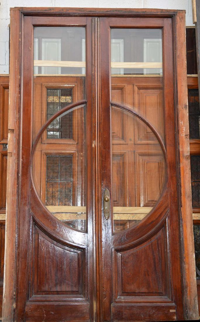 Art Nouveau Style Walnut Door Set (1 of 1)