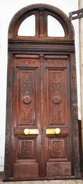 French Louis XVI Oak Entry Door