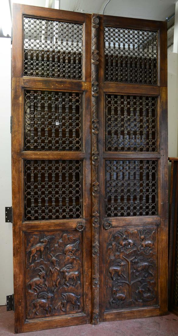Pair of Anglo-Indian Walnut Entry Doors (1 of 1)