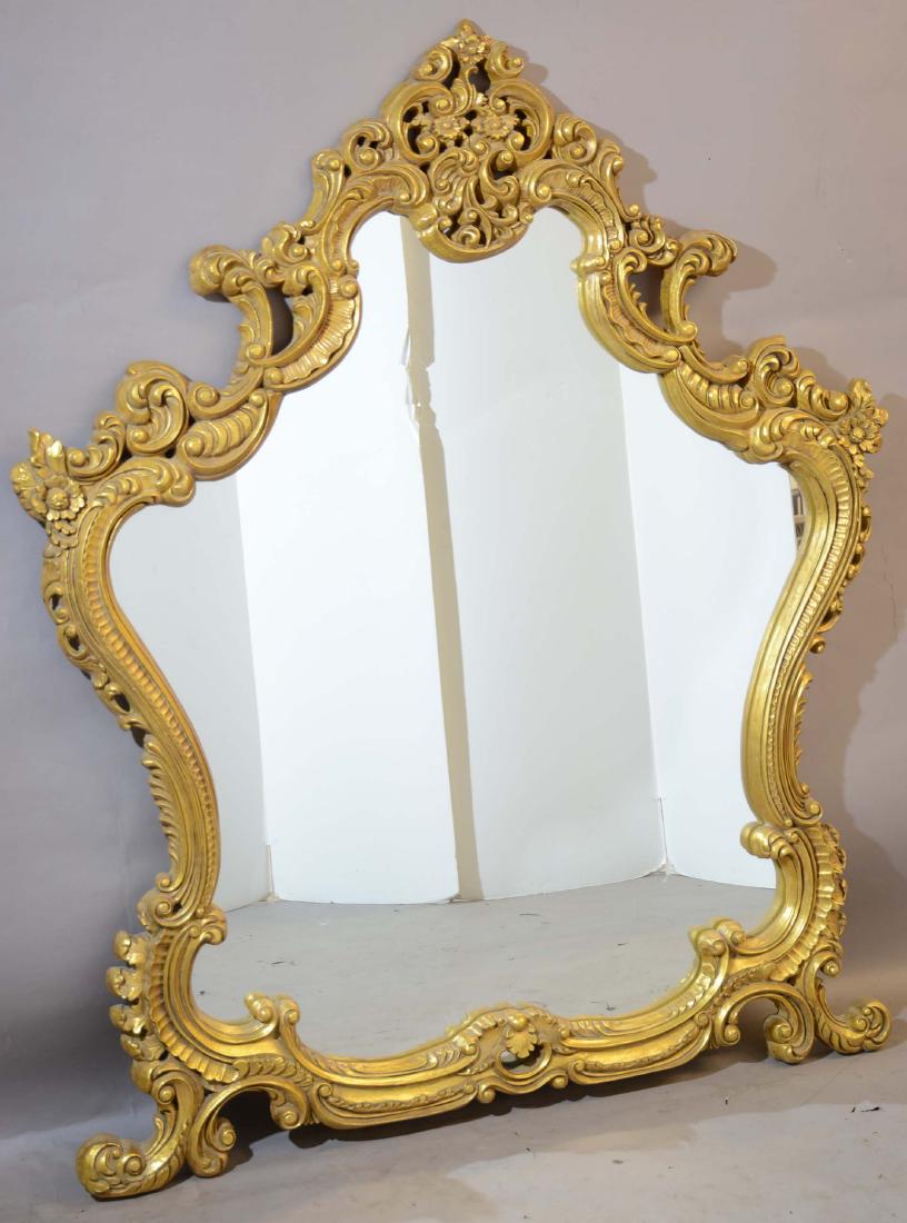 Italian Baroque Giltwood Mirror (1 of 1)