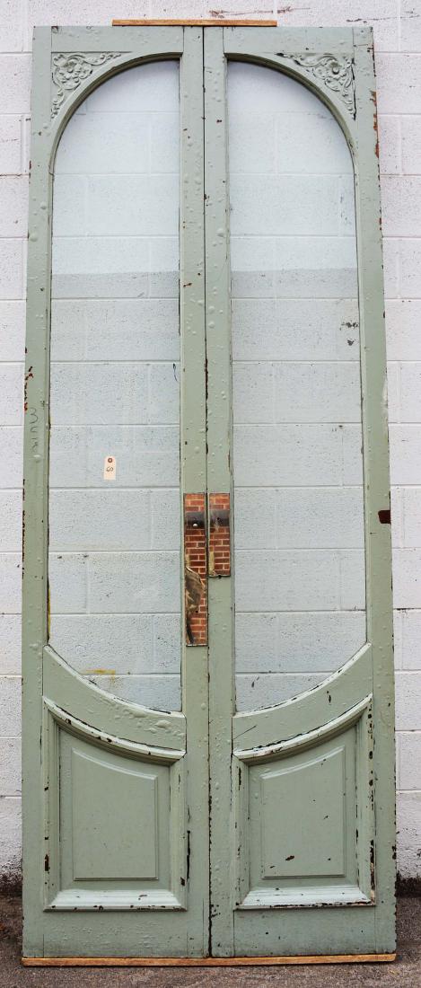 Pair of French Art Nouveau Style Entry Doors (1 of 1)